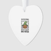 Slechte Heks Grappige Halloween Pompoen Heks_1 Ornament (voorkant)