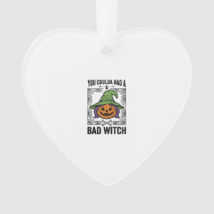 Slechte Heks Grappige Halloween Pompoen Heks_1 Ornament