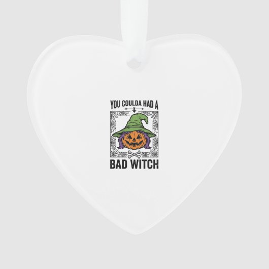 Slechte Heks Grappige Halloween Pompoen Heks_1 Ornament (voorkant)