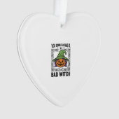 Slechte Heks Grappige Halloween Pompoen Heks_1 Ornament (voorkant)