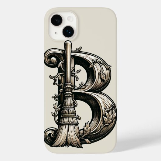 Slechte Heks Hekserige Bezem Letter B Aangepaste I Case-Mate iPhone Case (Achterkant)