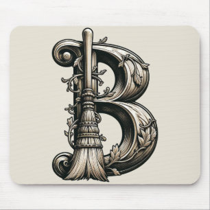 Slechte Heks Hekserige Bezem Letter B Aangepaste I Muismat