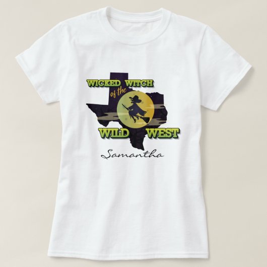 Slechte heks van het wilde westen t-shirt (Design voorkant)