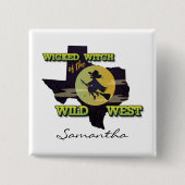 Slechte heks van het wilde westen vierkante button 5,1 cm (Voorkant)