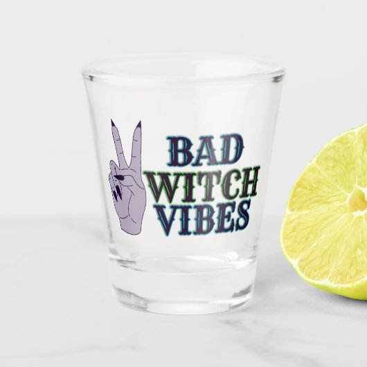 Slechte heks vibes heksenhanden shot glas (Voorkant)