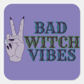 Slechte heks vibes heksenhanden vierkante sticker (Voorkant)