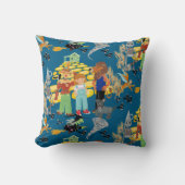 Slechte heks, vogelverschrikker en leeuwenpatroon kussen (Voorkant)