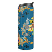 Slechte heks, vogelverschrikker en leeuwenpatroon thermosbeker (Gedraaid links)