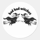Slechte heksen Halloween sticker (Voorkant)