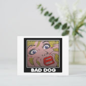 slechte hond 2 briefkaart (Staand voorkant)