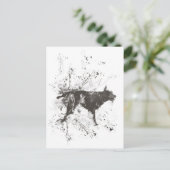 Slechte hond briefkaart (Staand voorkant)