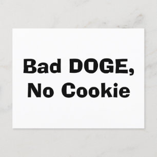 Slechte hond, geen koekje briefkaart