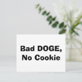 Slechte hond, geen koekje briefkaart (Staand voorkant)