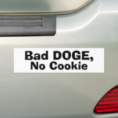 Slechte hond, geen koekje bumpersticker (Op auto)