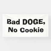 Slechte hond, geen koekje spandoek (Horizontaal)