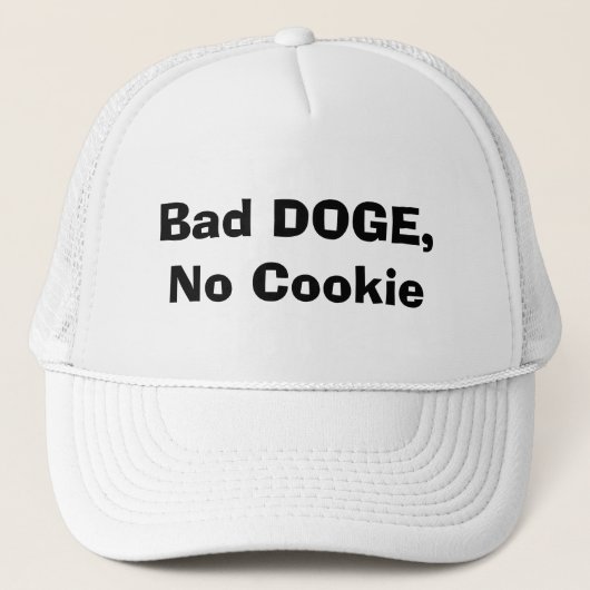 Slechte hond, geen koekje trucker pet (Voorkant)