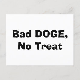 Slechte hond, geen traktatie briefkaart