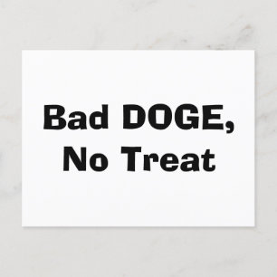Slechte hond, geen traktatie briefkaart