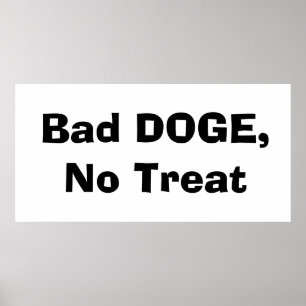 Slechte hond, geen traktatie poster