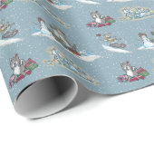 Slechte hond Kerstmis. Cadeaupapier (Rol Hoek)