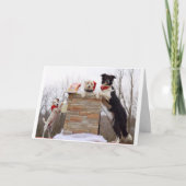 Slechte honden zijn klaar voor de kerstman. kaart (Voorkant)