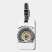 Slechte hoogte als platte band bagagelabel (Voorkant verticaal)