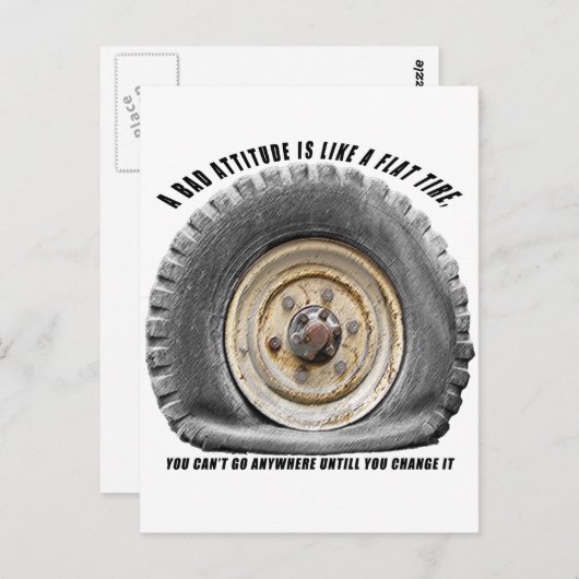 Slechte hoogte als platte band briefkaart (Voorkant / Achterkant)