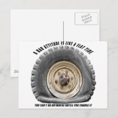 Slechte hoogte als platte band briefkaart (Voorkant / Achterkant)