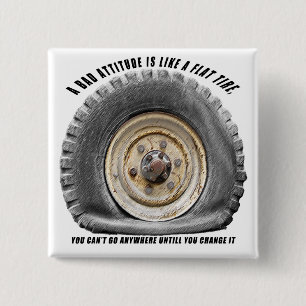 Slechte hoogte als platte band vierkante button 5,1 cm