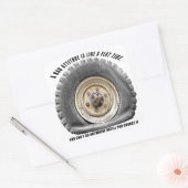 Slechte hoogte als platte band vierkante sticker (Envelop)