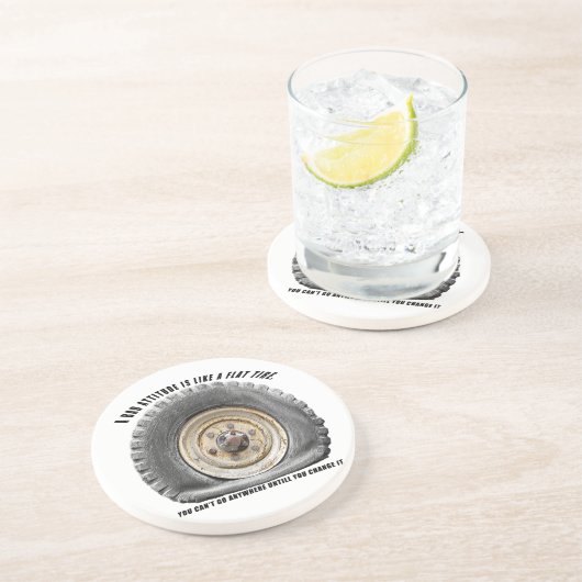 Slechte hoogte als platte band zandsteen onderzetter (Zijkant)