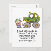 Slechte hoogte Quote met grappige platte Cartoon Briefkaart (Voorkant / Achterkant)