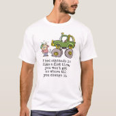 Slechte hoogte Quote met grappige platte Cartoon T-shirt (Voorkant)