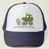 Slechte hoogte Quote met grappige platte Cartoon Trucker Pet (Voorkant)