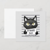 Slechte houding - Black Cat Mugshot (Voorkant / Achterkant)