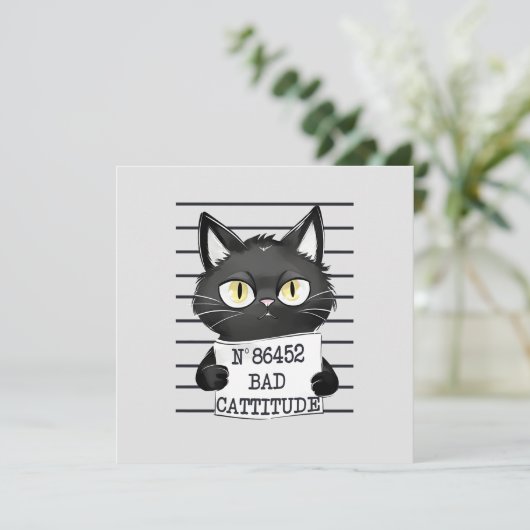 Slechte houding - Black Cat Mugshot (Staand voorkant)