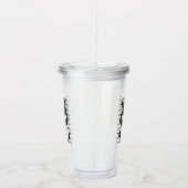 Slechte houding - Black Cat Mugshot Acryl Drinkbeker (Rechts)