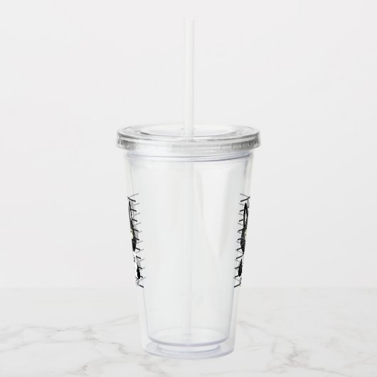 Slechte houding - Black Cat Mugshot Acryl Drinkbeker (Rechts)