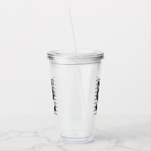 Slechte houding - Black Cat Mugshot Acryl Drinkbeker (Links)