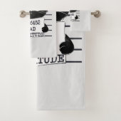 Slechte houding - Black Cat Mugshot Bad Handdoek (Insitu)
