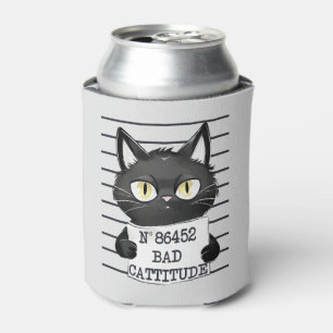 Slechte houding - Black Cat Mugshot Blikjeskoeler