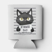 Slechte houding - Black Cat Mugshot Blikjeskoeler (Achterkant)