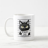 Slechte houding - Black Cat Mugshot Koffiemok (Links)