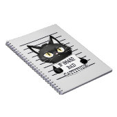 Slechte houding - Black Cat Mugshot Notitieboek (Rechterzijde)