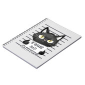 Slechte houding - Black Cat Mugshot Notitieboek (Linkerzijde)