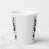 Slechte houding - Black Cat Mugshot Papieren Bekers (Rechts)