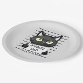 Slechte houding - Black Cat Mugshot Papieren Bordje (Gekanteld)