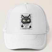 Slechte houding - Black Cat Mugshot Trucker Pet (Voorkant)