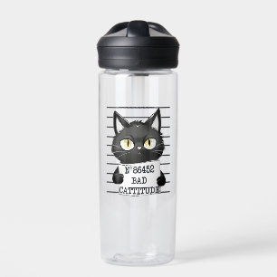 Slechte houding - Black Cat Mugshot Waterfles