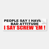 SLECHTE HOUDING BUMPERSTICKER (Voorkant)